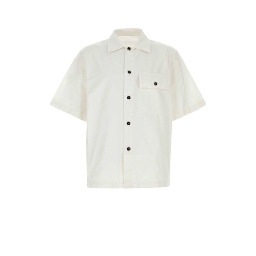 Nine In The Morning Men White Cotton Shirt